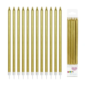 Hot Selling Metallic Spiral Birthday Candles 12pcs Pack Long Gold Rose Gold Pink Silver Thread Cake Candles For Party Decoration