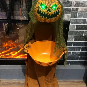 Decoration Life Size Animated Halloween Props Halloween Pumpkin Skeleton