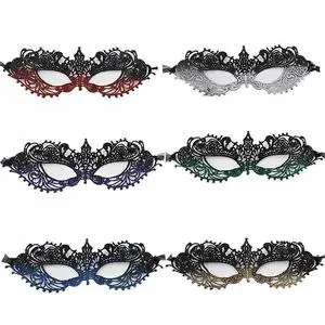 Lace Mask Masquerade Venetian Eyemask Halloween Woman Lace Mask for Halloween Masquerade Carnival Party Costume Ball
