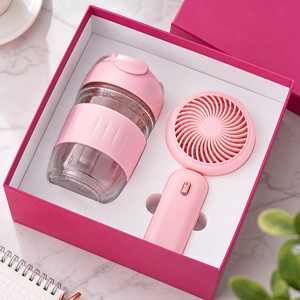 Business Thanksgiving Gift Set, Wholesale Logo Customization Umbrella Mini Fan Thermos Gift Set Promotional