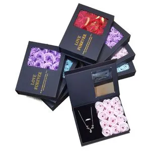 2023 Top Seller Valentine's Day Gift Sets for Girlfriend Soap Roses Flower Box for Graduation Mother's Day Birthday Celebrations