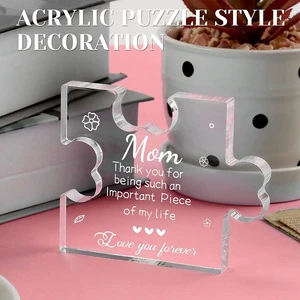 Acrylic Puzzle Desktop Crystal Ornament Decoration DIY Creative Gift Cultural Souvenir Acrylic Gift Custom Floral Pattern