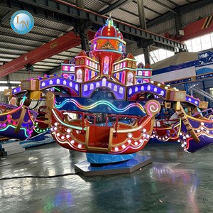 Wholesale Fiberglass Venice City Gondola Swing Ride Multicolor LED Rotary Amusement Machine Shopping Mall Family Fun Attraction
