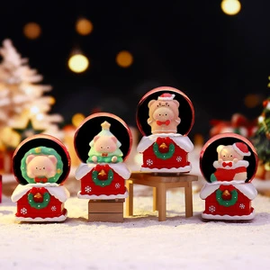 Creative Christmas gifts, Christmas presents, Christmas cute house, mini crystal balls, festival gifts, decorative and luminous