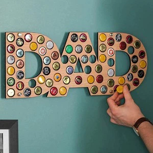 Father's Day Gift Personalized Wood Beer Bottle Cap Collector Creative Gift One-Piece Custom Classic Office Supplies