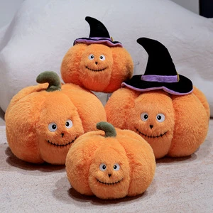 Halloween Pumpkin Plush Cushion Wizard Pumpkin Plush Cushion Soft Cushion For Halloween Decoration
