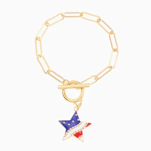 Various Independence Day Commemorative Bracelets Premium Alloy Stable Supply Wholesale Promotion and Fully Customizable