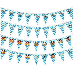 8m Nine Kinds Available Germany Munich Oktoberfest Blue White Triangle Flags Banner for Festival Party Decoration