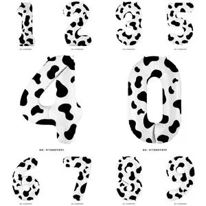 40 Inch Giant Cow Number Balloons Huge Balloons Foil Mylar Number for Kids Adult Birthday Party Decoration