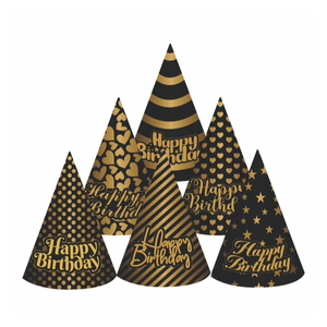 Rich Gold Party Hat Birthday Cap for Kids & Adults Premium Party Supplies 10 Pack for Best Wholesale Price
