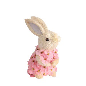 New Products Easter Decorations Cattail Cute Easter Bunny Home Party Desktop Decoration