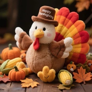 Custom Turkey Mascot Stuffed Animal Plush Toy Thanksgiving Turkey Plush Toy Festival Gift for Kids & Holiday Decor