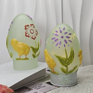 New Glass Easter Products Selling LED Easter Eggs HandMade Decoration for Wholesale Decorative Easter Eggs