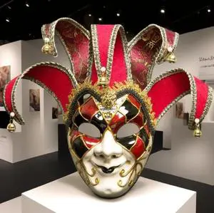Venetian Retro Floral Pattern Eco-Friendly Trendy Mask for Carnival Masquerade Halloween Party Costume Performance High-End Mask