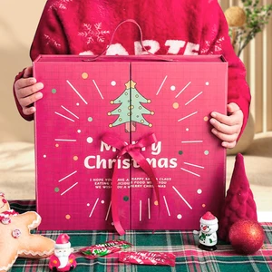 2024 Christmas Blind Box New Design Holiday Gift Surprise Gift Box Candy Packing Box with Ribbon