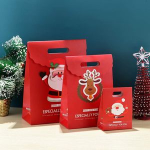 Christmas Gift Paper Bag Christmas Eve Gift Tote Bag Santa Claus Gift Tote Bag Christmas Apple Tote Bag In Stock