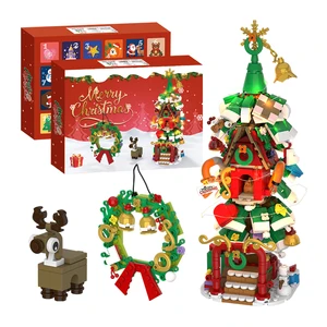 New Arrival Diy 771pcs Christmas Count Down Calendar Building Block Set Christmas Toys For Gifts