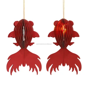 2025 Chinese Koi Fish New Year Holiday Supplies Design Ornament Paper Decoration Windows Supplies Home Decor