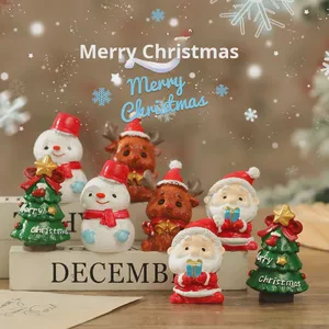 Christmas Resin Ornaments High End Creative Home Gifts Small Cartoon Animal Decorations Holiday Supplies
