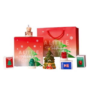 High-End Handmade Creative Christmas Tree Set Eco-Friendly Scented Soy Wax Aromatherapy Candle Gift Box Home Bedroom Decor Gift