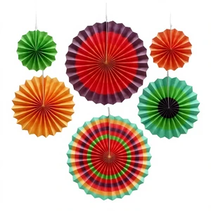 White Honeycomb UV Printed Paper Fan Hollow Origami Design Wedding Birthday Graduation New Parties Party Decoration Supplies