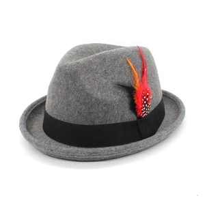 Fashion Men Bavarian Beer Guy Hat Jazz Hat Oktoberfest German Fancy Dress Accessory Beer Festival Feather Top Fedora Hat