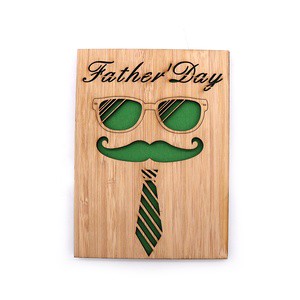 Laser Cut Wooden Greeting Card for Fathers Day Gifts