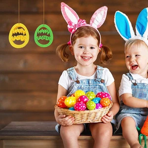 Handmade Easter Hollow Felt Egg Decoration Mix of Hanging Egg Pendant Accessories Unique Shapes for Party Decorations