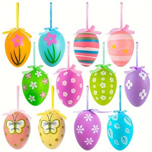 Factory Promotion Easter Egg Plastic Seasonal Craft for Easter Decoration