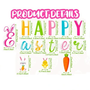 Best-Selling Cross-Border Easter Holiday Supplies Spring-inspired Glow-in-the-Dark Garage Refrigerator Magnets 'Happy Easter'