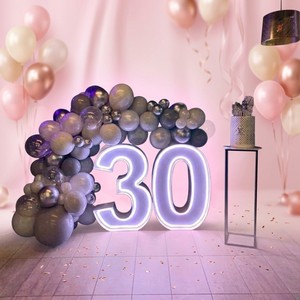 Factory Marquee Numbers 30 4ft Marquee Letters Glow Acrylic Metal Led Sign For Party Events Decoration