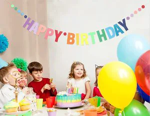 Happy Birthday Letter Banner Paper Bunting Garland Baby Shower Kids Birthday Decoration Supplies Party Banners