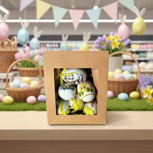 Easter Eggs Foam Box Set for Easter Festive Decorations Waterproof & Reusable 6 Pieces 7 cm Each