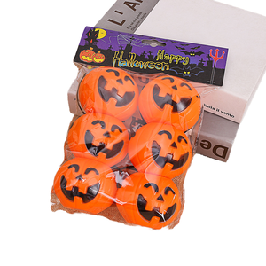 Hot Selling Halloween Pumpkin Candy Bucket Mini Candy Holder with Ghost Skull for Party Supplies
