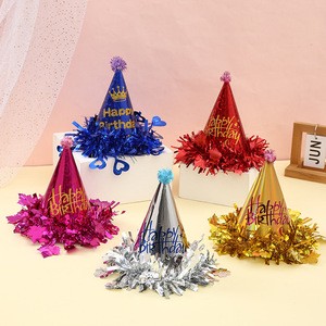 Top Sale Adult and Children's Birthday Paper Hats and Birthday Headband Holiday Parties Decorative Prop Supplies