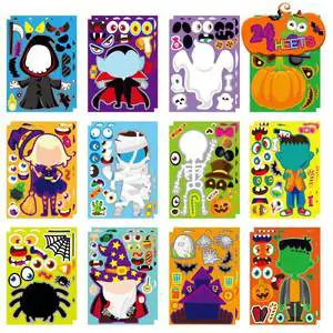 Halloween Decoration Toys, Games, Stickers, Cartoon Children's Stickers, Halloween Party Event Gift Stickers