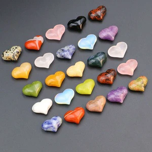 10pcs Heart-Shaped Healing Crystals Set - Natural Stones Polished Love Gemstones - Perfect Mother's Day Gift