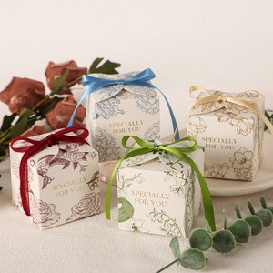 Flower Pattern Candy Chocolate Wedding Favors Box Wedding Sweet Boxes