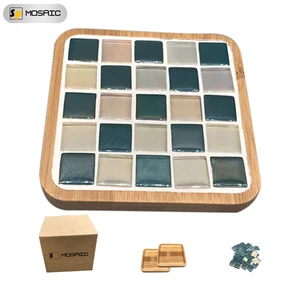 Diy Handmade Thanksgiving Gift Mosaic Bamboo Coaster Set Parent Child Puzzle Handmade Graduation Season Memorial Gift Craft Set