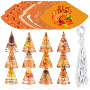 Thanksgiving Turkey Paper Hat Eco-Friendly Fashion Photo Booth Props Customizable Party Supplies