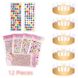 Gold Paper DIY Birthday Crowns-Hot Selling New Arrival Craft Supplies Durable & Light for Party Decor Adult & Child