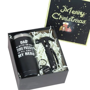 Wholesale Custom Logo Unique Gift Box Men's Gift Set Men Husband Dad Best Gifts with 20 OZ Tumbler Multi Tool Hammer Bracelet