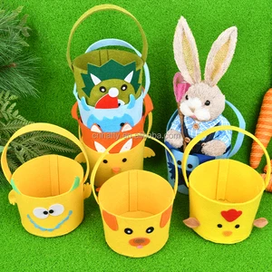 Wholesale Easter Basket for Kids Easter Egg Gift Hunting Party Favors Felt Bag Home Decoration