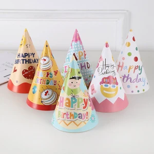 Cross-Border Exclusive Creative Disposable Birthday Paper Hats Kidsren Adults Party Decoration Supplies Party Decorations