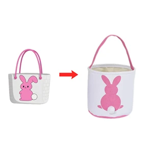 Manufacturer Custom Made Giant Smart Enabled Toy Plush Baby Comforting Plush Animal Toys Easter Bucket Candy Bunny Bags