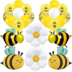 Bee-Themed Aluminum Foil Balloon Set for Kids' Birthday Parties and Baby Showers for Children's Bee-Inspired Celebrations