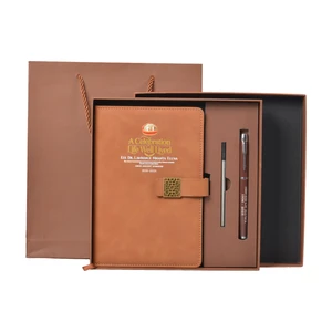 Customized Business Gift Notebook Set PU Leather Multicolor Gift Box Office Meeting Factory