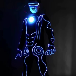 LED Light Performance Adult Sparkle Costume Dance Props Acrylic Wine Bar Outfit for Christmas Birthday Party Supplies