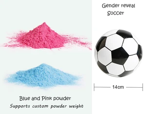 Wholesale Blue and Pink Smoke Box Gender Reveal Soccer Ball Boy or Girl Baby Party Supplies Products Gender Reveal Football