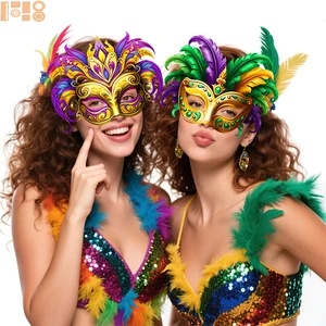 Carnival Themed Mask Carnival Performance Ball Costumes Half Face Mask Paper Mask and Decorative Props